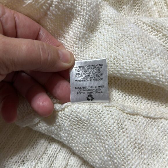 PINK REPUBLIC XL Juniors Crème Fresh Ivory Knit Boxy Fit Cropped Sweater - Picture 16 of 16